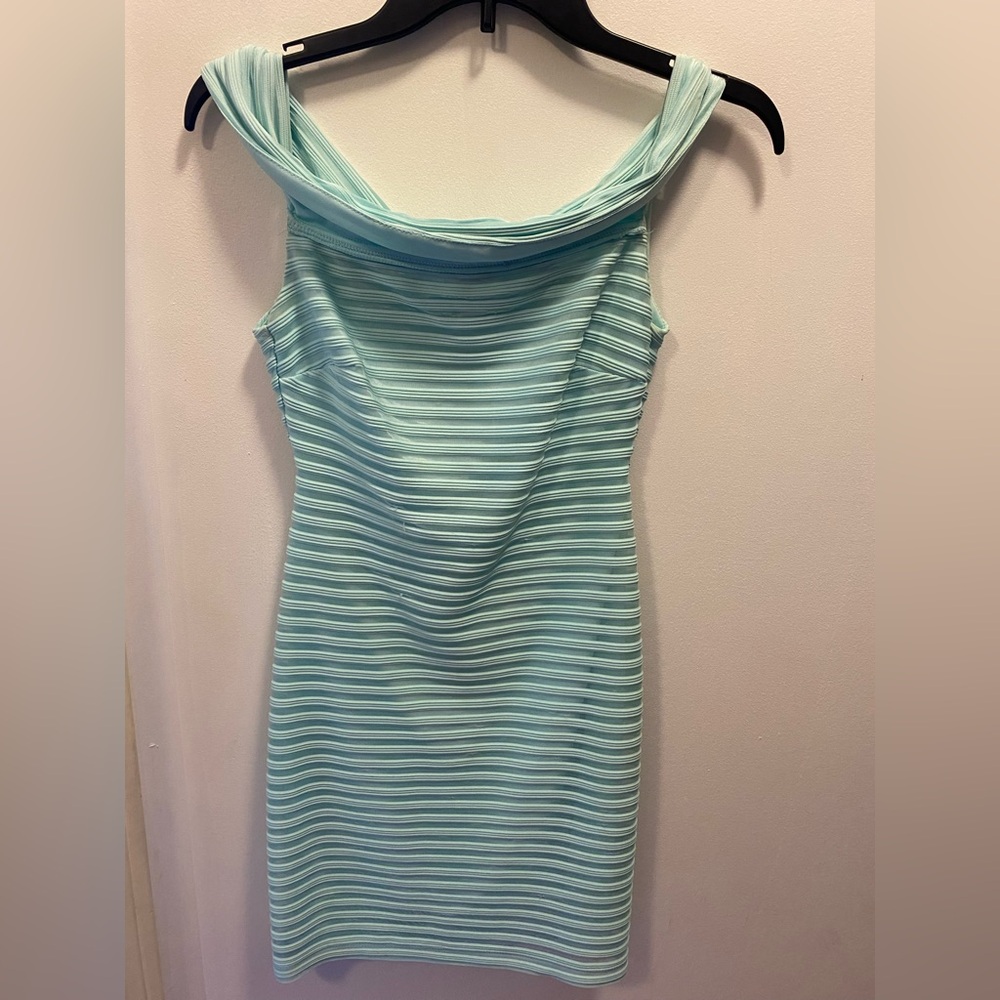 B Darlin teal blue dress